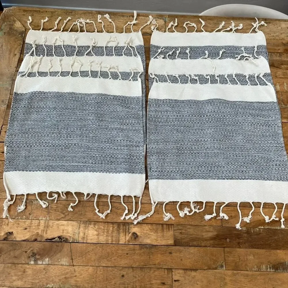 Smyrna Turkish Cotton Tassel Kitchen Dish Towels 13 x 13 6 Pack